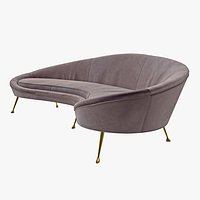 Ico Parisi Sofa 1950s Style Velvet