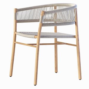 Ethimo Kilt Dining Armchair Teak and Rope