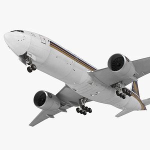 Boeing 777 200ER Singapore Airlines 3D Model