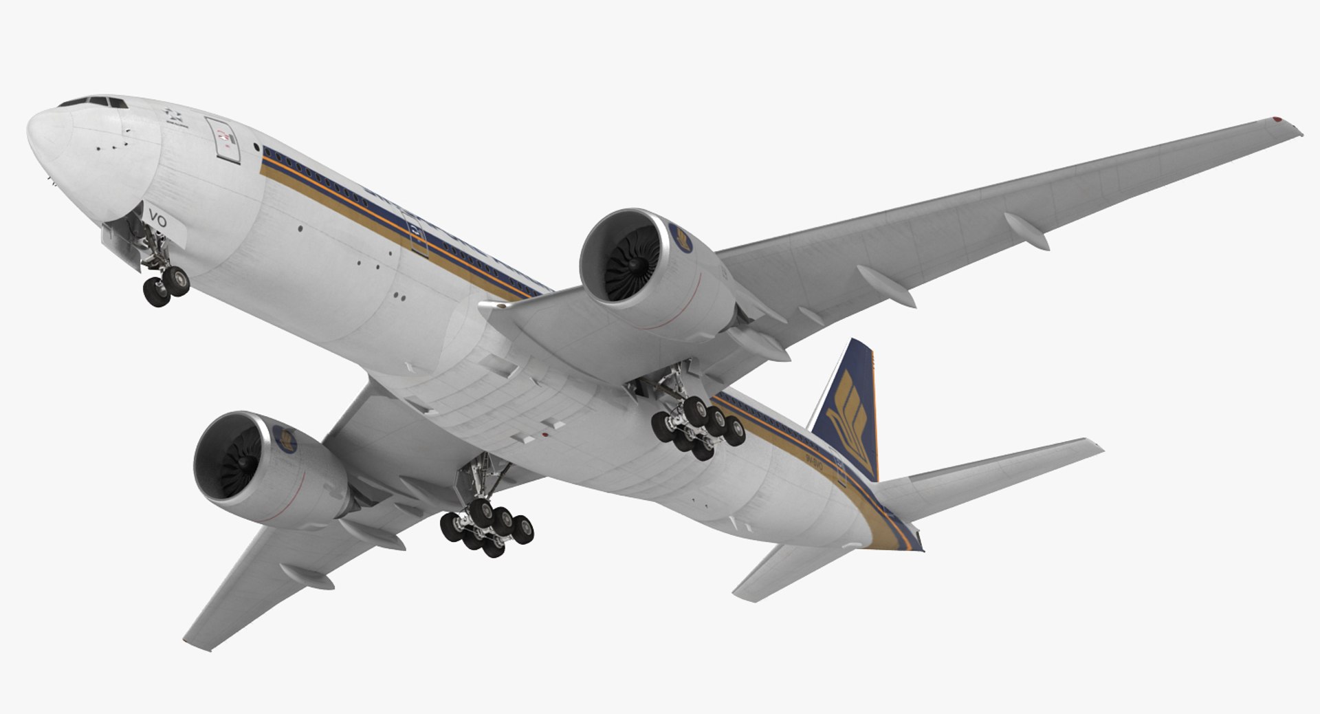 Boeing 777 200ER Singapore Airlines 3D Model 3D model preview