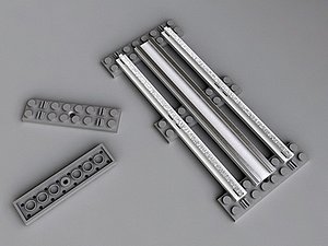 lego 5 inches straight 3d model