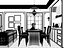 modern dining room 3D model