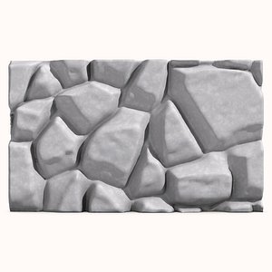 Eroded Basalt Wall Scene Geometry
