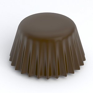 Cupcake Mould dark chocolate 3D model