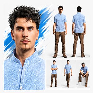 3D Detailed Male Human 3D Character