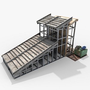 3D Step Grate Stoker model