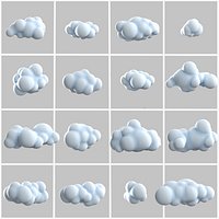 Lowpoly clouds SET