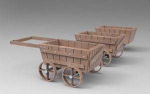 Wood wagon 3D