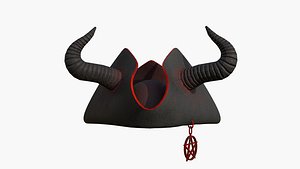 Satanic Pirate Hat A06 - Fantasy Character Design 3D model