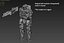Soldat Robot Basse Poly