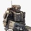 Soldat Robot Basse Poly