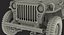 Jeep Willys 1944 Convertible Rigged 3D Model