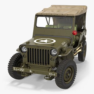 3d jeep willys 1944 convertible