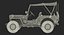 Jeep Willys 1944 Convertible Rigged 3D Model