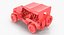 Jeep Willys 1944 Convertible Rigged 3D Model