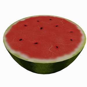 half watermelon 3D model