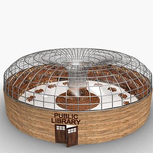 3D Circular library model