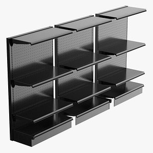 Single sided 72 Solid Shelf Fence and Hooks1