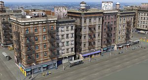 3D city street model