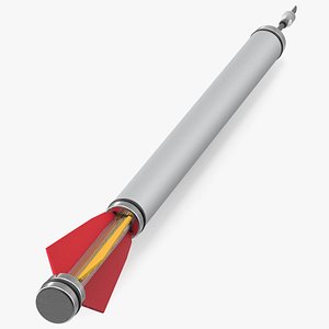 3D model Aluminium Reusable Dart Syringe