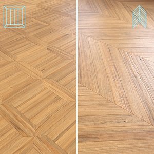 Parquet - Laminate - Wooden floor 2 in 1 3D model