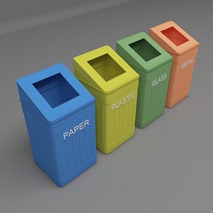 3D city garbage container model