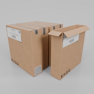 Cardboard Box R-144 - Rigged and Customizable