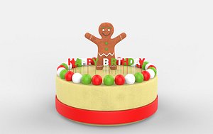 birthday cake 3D model 3D