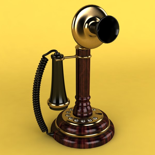 Weinlese-Telefon 3D-Modell - TurboSquid 711267