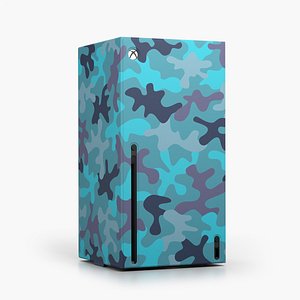 3D Xbox Series X Console Wrap Mineral Camo