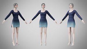 Dress 54 Yankees Blue With Design