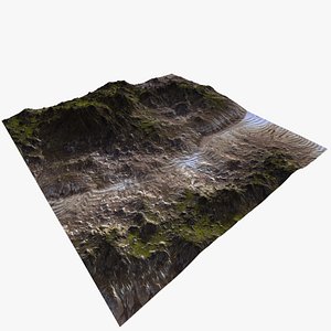 3D terrain ready scene model
