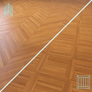 3D Parquet - Laminate - Wooden floor 2 in 1 model