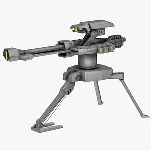 ready sci-fi turret 3D model