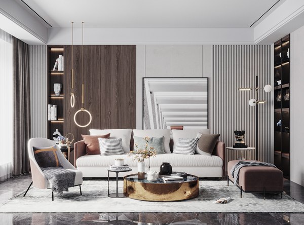 Modern living room 3D model - TurboSquid 1753773