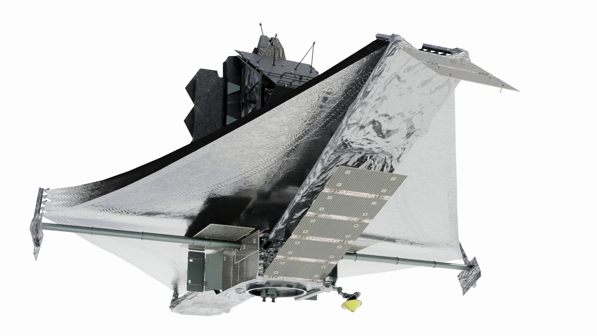 James Webb Space Telescope 3D model https://p.turbosquid.com/ts-thumb/2k/e4WR8E/8j/jameswebb_37/jpg/1652060859/1920x1080/fit_q87/2d37f0f8e2a23d24a5a8a67c14074a44b0efb22f/jameswebb_37.jpg
