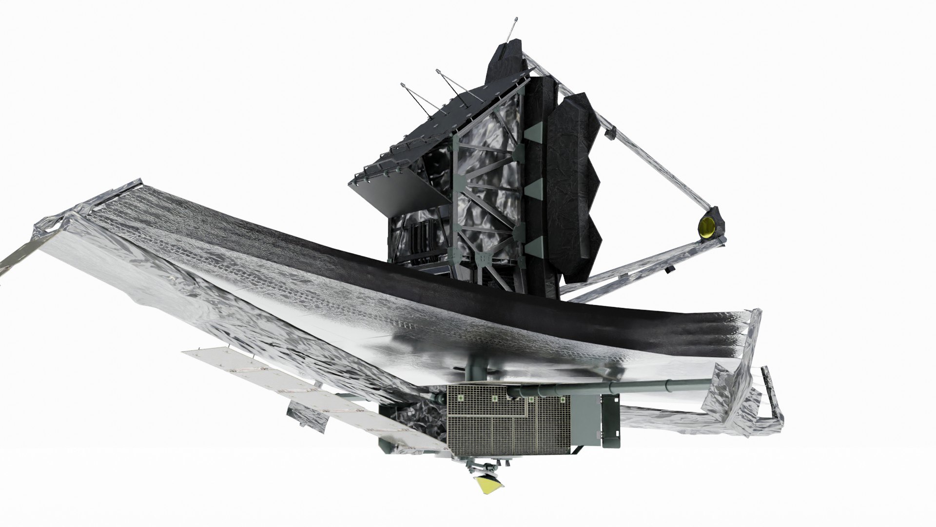 James Webb Space Telescope 3D model https://p.turbosquid.com/ts-thumb/2k/e4WR8E/IT/jameswebb_38/jpg/1652060860/1920x1080/fit_q87/8bcae4bd0d3ee5a4cc087d7b2b306cca670e3fde/jameswebb_38.jpg