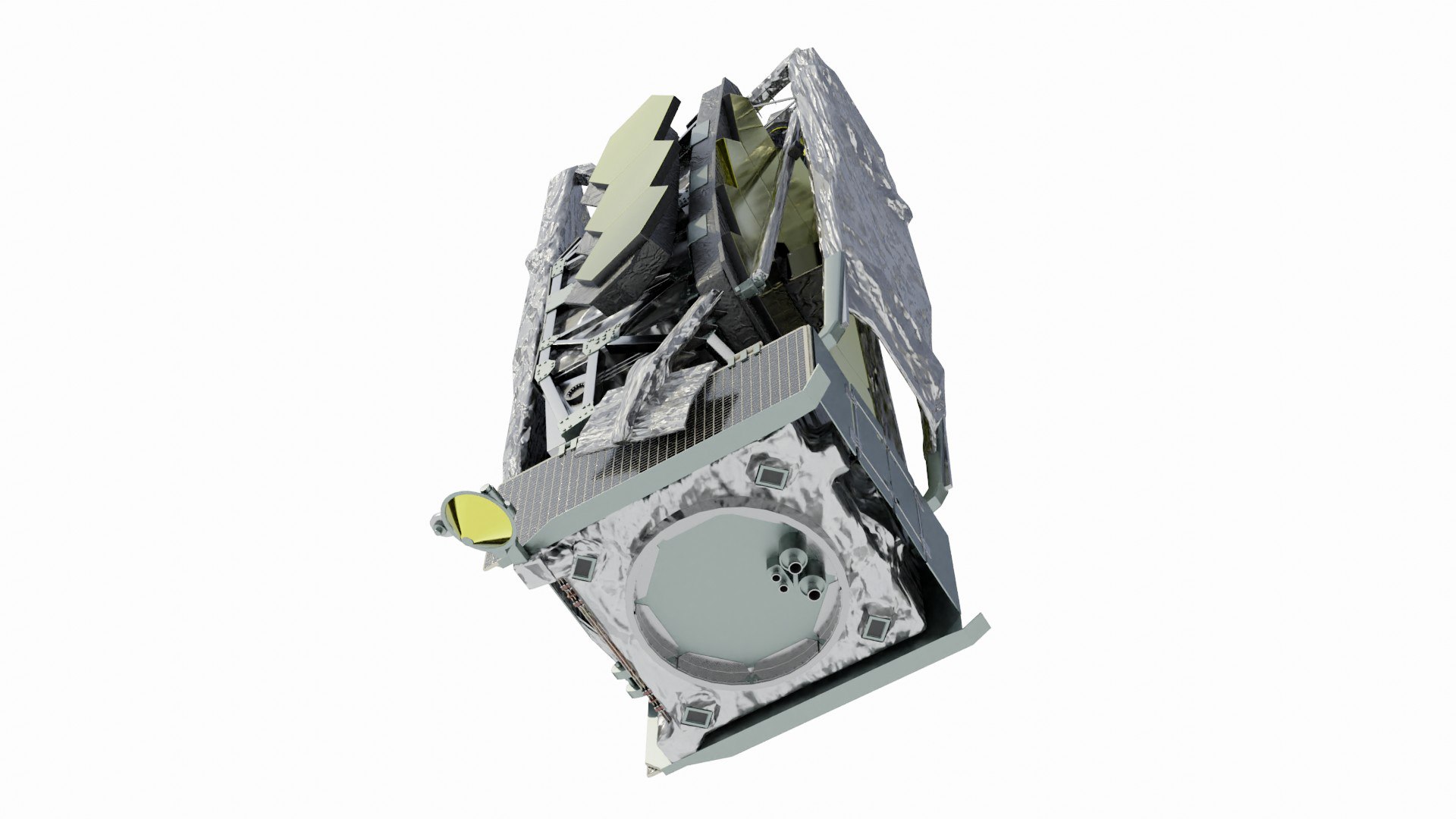 James Webb Space Telescope 3D model https://p.turbosquid.com/ts-thumb/2k/e4WR8E/n8/jameswebb_folded39/jpg/1652060862/1920x1080/fit_q87/8422cf854fb8d08a4eb880436cd7ba77911fa104/jameswebb_folded39.jpg