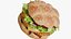 Realistic  Chicken Burger Nuggets 3D model