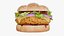 Realistic  Chicken Burger Nuggets 3D model