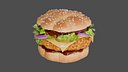 Realistic  Chicken Burger Nuggets