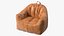 Hug Bean Bag 扶手椅棕色皮革