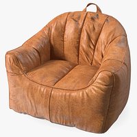 Hug Bean Bag Armchair Brown Leather