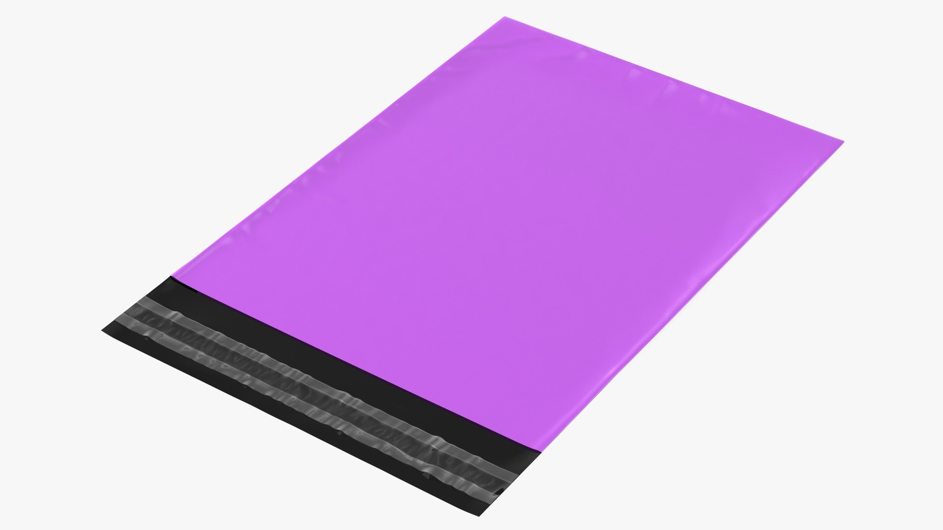 Poly Mailer Plastic Bag Pink Empty 3D model preview