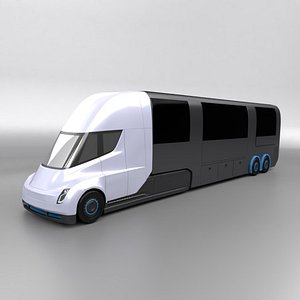 tesla rv truck 3D