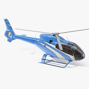 executive lightweight helicopter rigged 3D model
