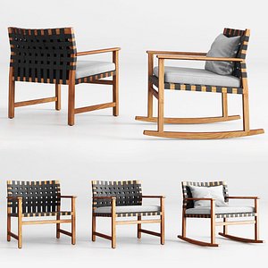 3D vis club chair rocking