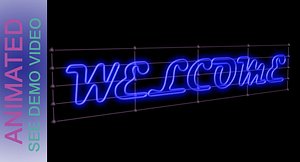 animated neon sign board