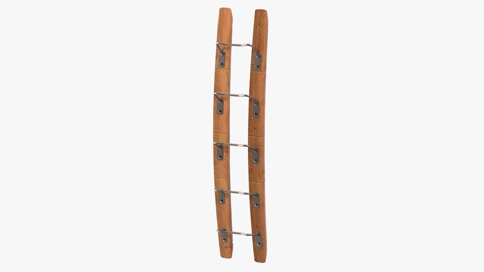Wooden Mounted Vertical Wine Rack 3D model preview