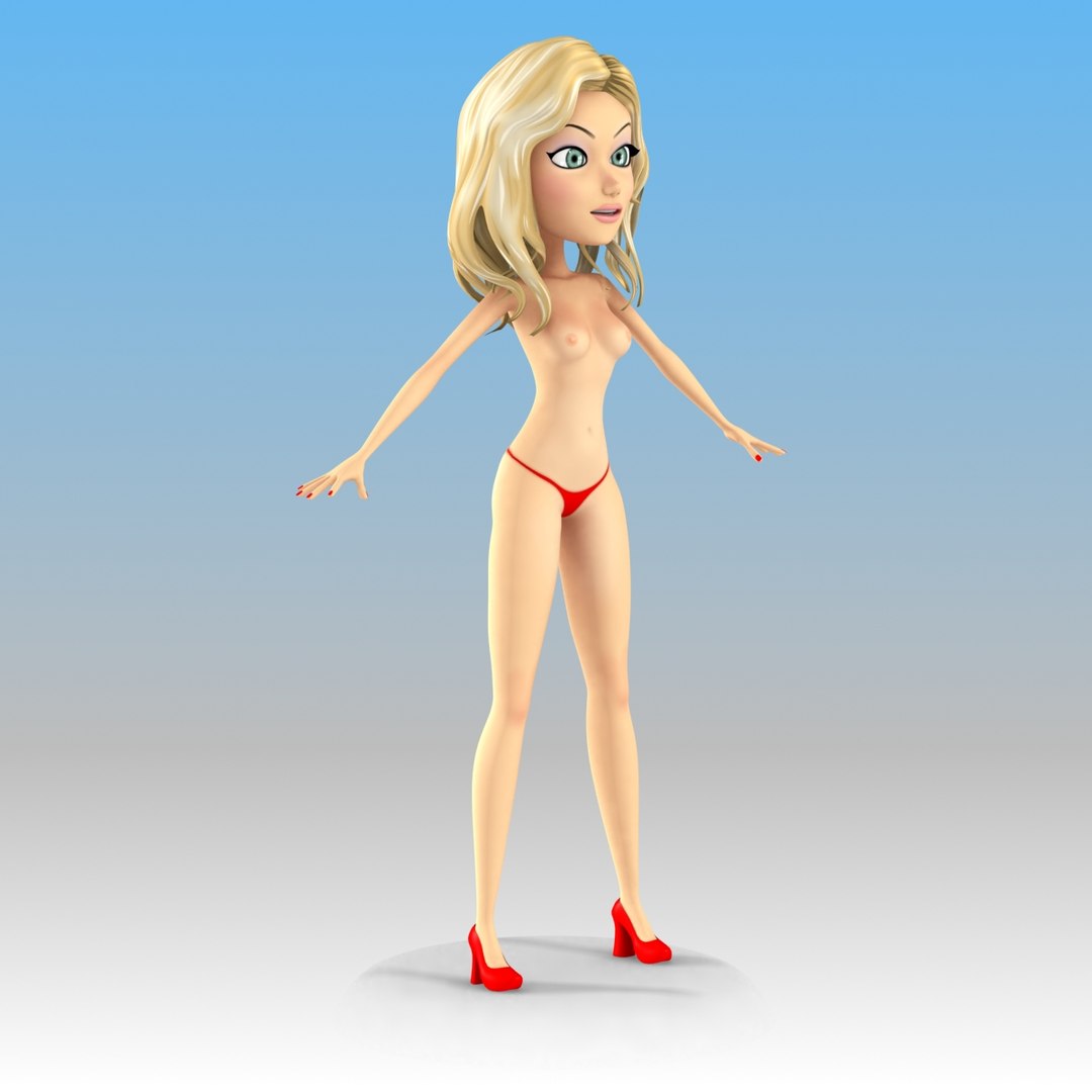 3d Model Animation Blond Woman Female Character